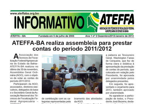 Informativo ATEFFA-BA N°2